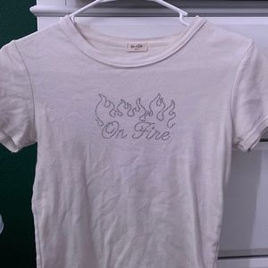 Brandy Melville on fire baby T-shirt